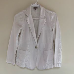 J.Jill White 100% Linen Blazer Single Button